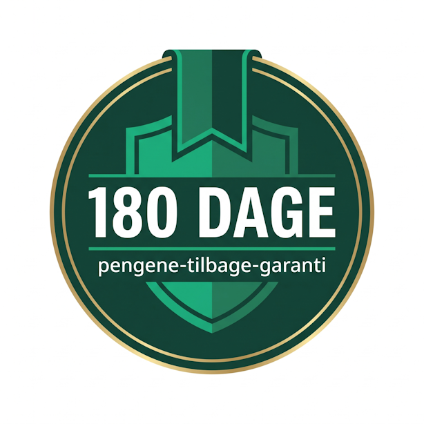 180 dages pengene-tilbage-garanti